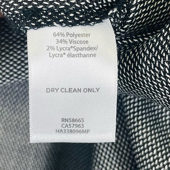 Halogen Black White Trace Weave Pattern Taylor Fit Pants Women's 10 Petite NWT - Picture 7 of 7